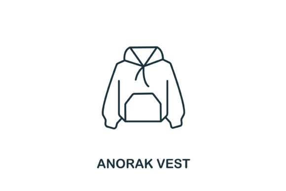 Anorak Vest Icon from Winter Collection: A Practical Choice for Design Projects