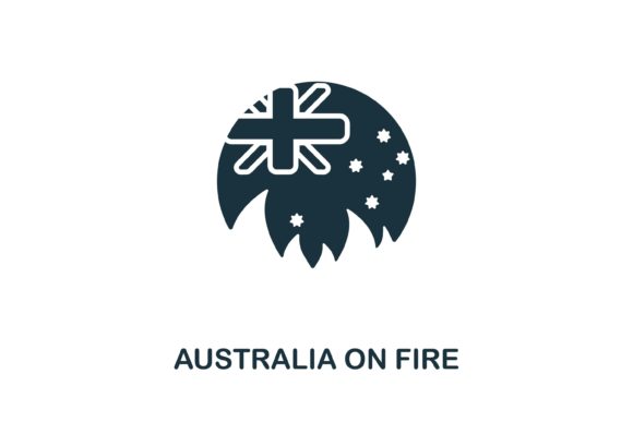 Australia on Fire: Design Icon for Modern Visual Projects