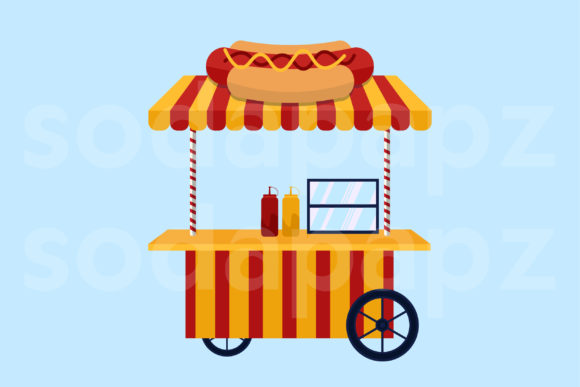 Carnival Fest - Hotdog Stand: A Versatile Flat Icon for Modern Design Projects