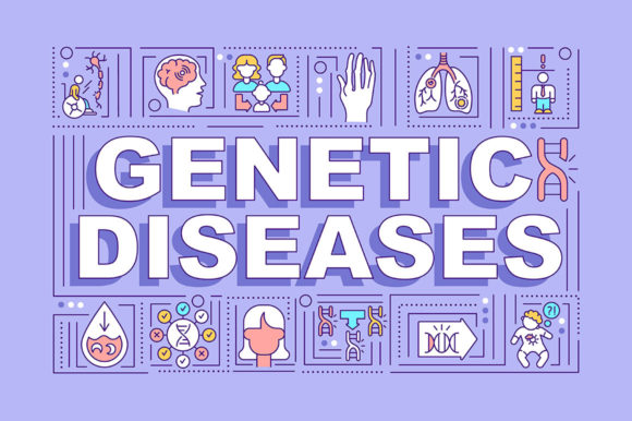 Genetic Diseases Word Concepts Banner: Visual Tools for Clear Communication