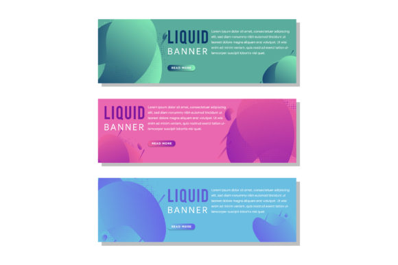Horizontal Banner Bubble Gradient: A Versatile Design Resource for Modern Visual Projects