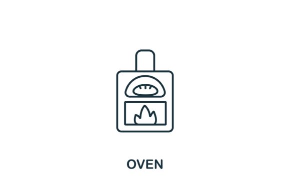 Oven Icon from Bakery Collection: A Versatile Design Element for Modern Creatives