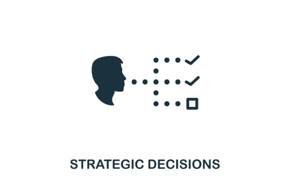 Strategic Decisions Icon: A Monochrome Design Essential