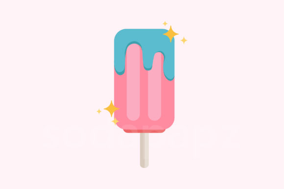 Sweet Deluxe - Melted Popsicle Icon: A Playful Design Asset for Versatile Use